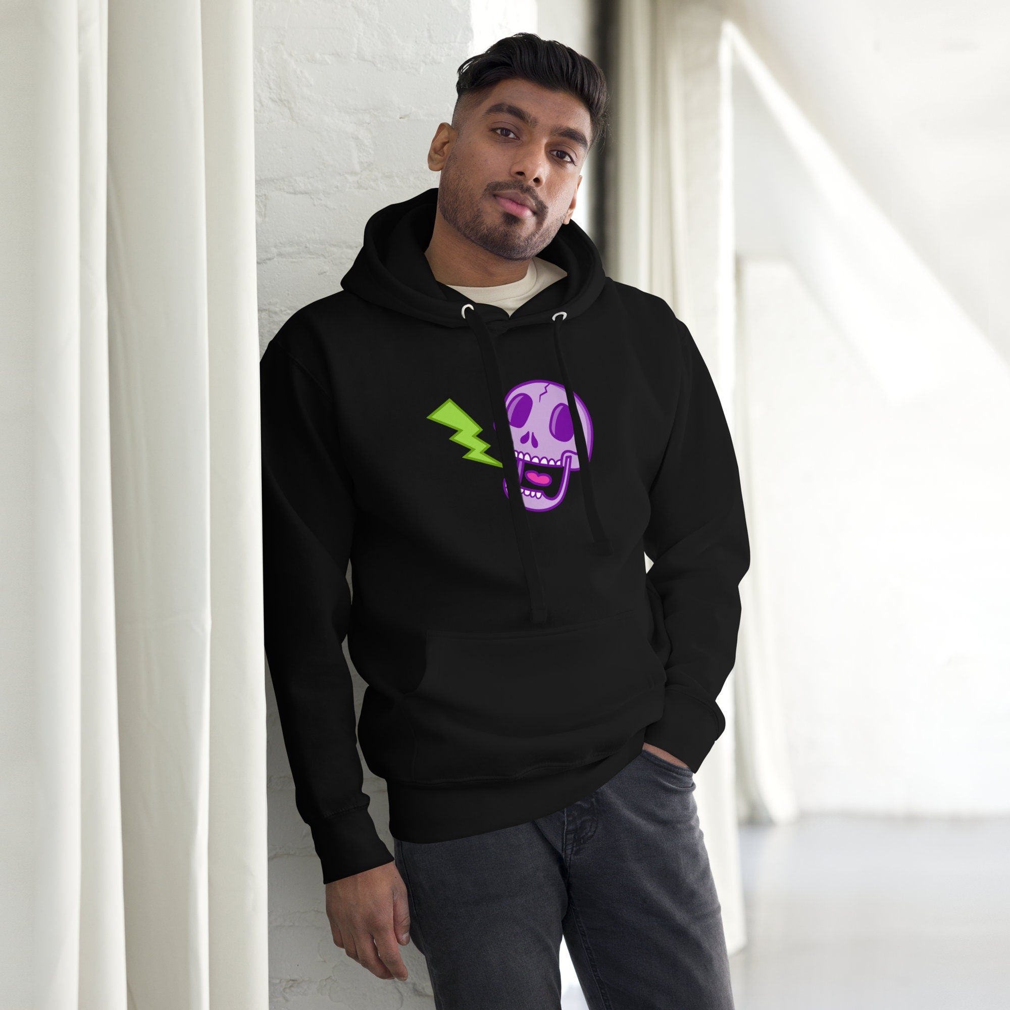 Lightning Skull Unisex Pullover Hoodie